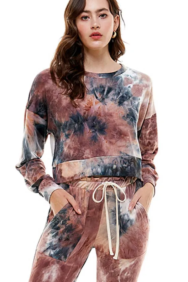TIE DYE PRINT PERFECT BOXY FIT  (SET) 1034