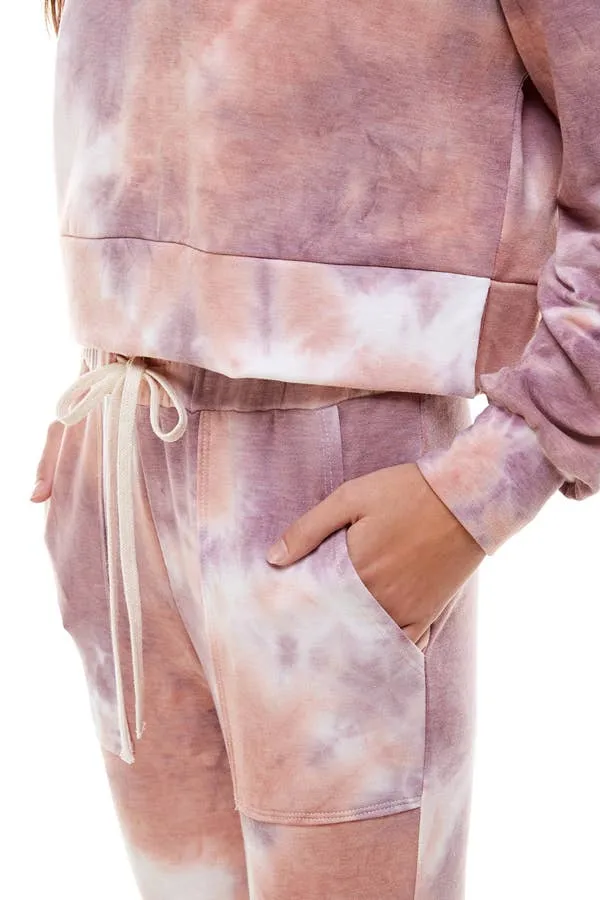TIE DYE PRINT PERFECT BOXY FIT  (SET) 1034