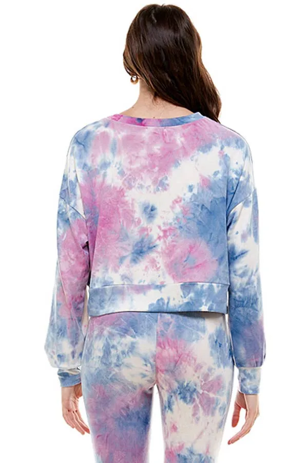 TIE DYE PRINT PERFECT BOXY FIT  (SET) 1034