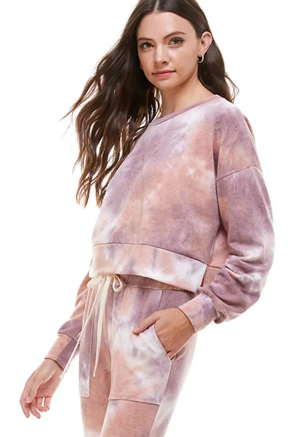 TIE DYE PRINT PERFECT BOXY FIT  (SET) 1034