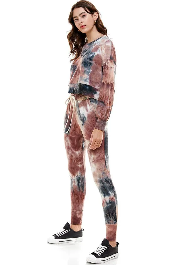 TIE DYE PRINT PERFECT BOXY FIT  (SET) 1034