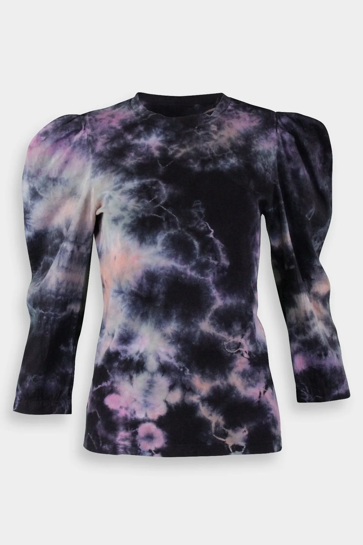 Tie Dye Victorian Tee Top in Nebula Cloud