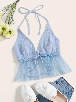 Tie Front Halter Top