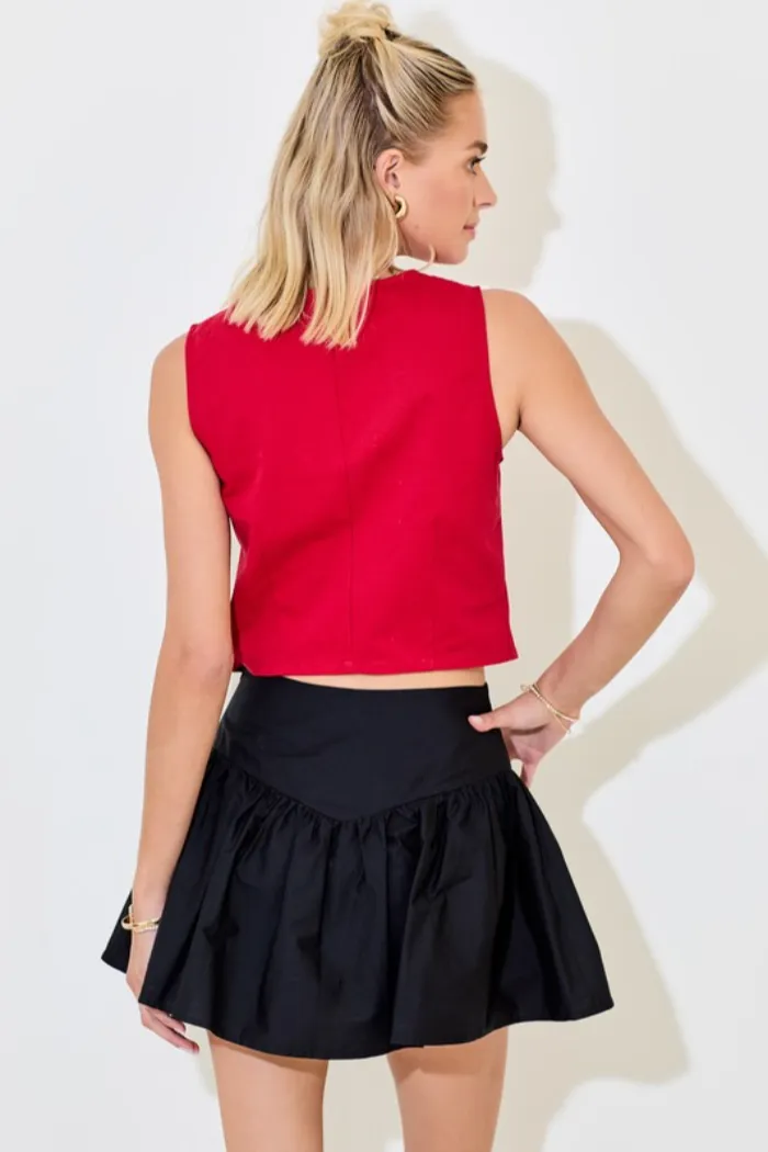 Tie Front Vest Top