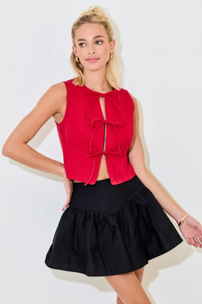 Tie Front Vest Top