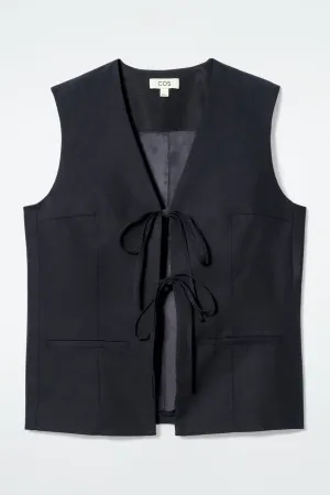 Tie-front waistcoat