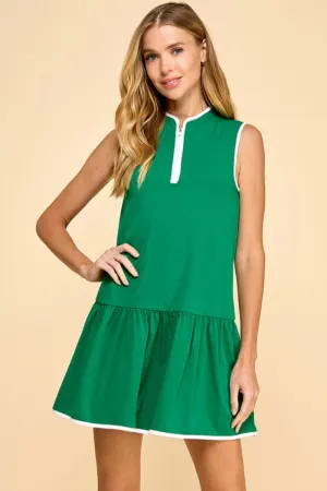 Tiered Contrast Dress
