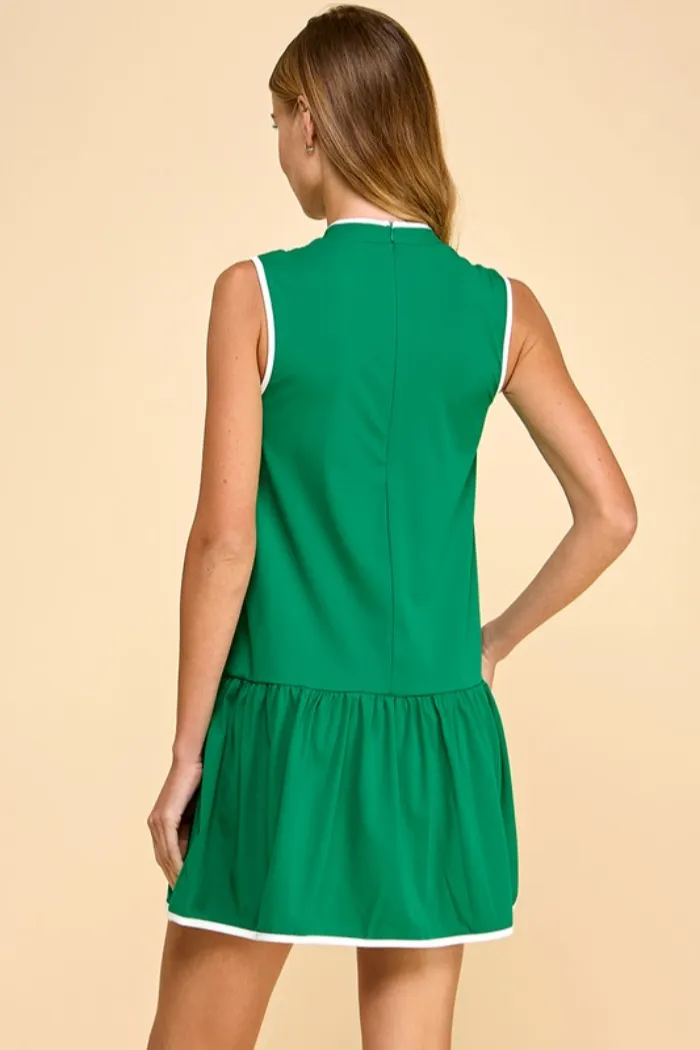 Tiered Contrast Dress