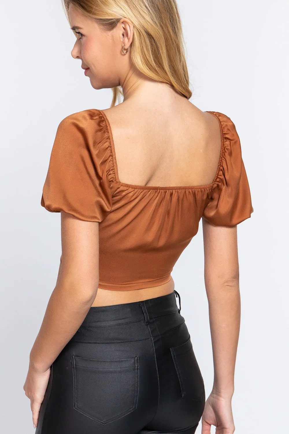 Toasted Caramel Tie-Top