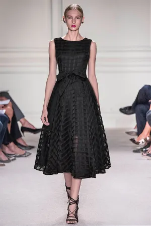 Toni Lace up Plaid Ball Dress