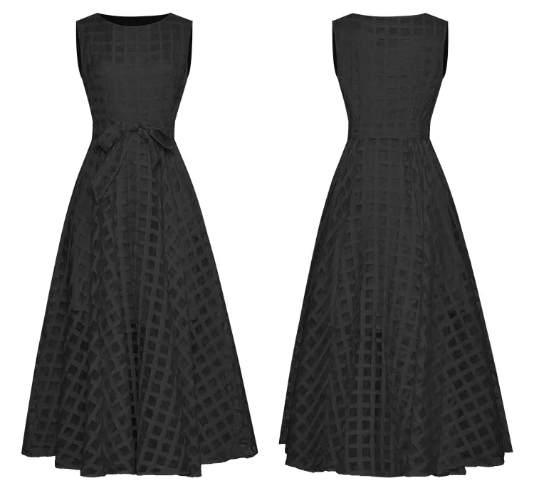 Toni Lace up Plaid Ball Dress