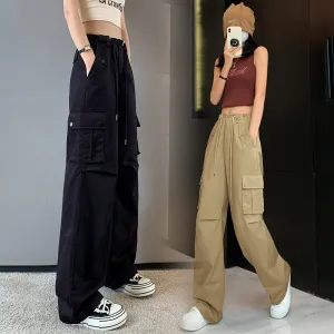 Trendy Low-Waisted Cargo Pant Featuring Whiskering and Flap Pockets