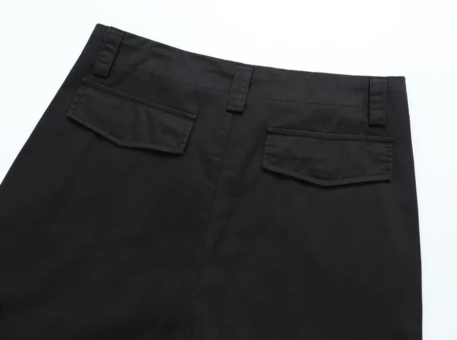 Trendy Low-Waisted Cargo Pant Featuring Whiskering and Flap Pockets