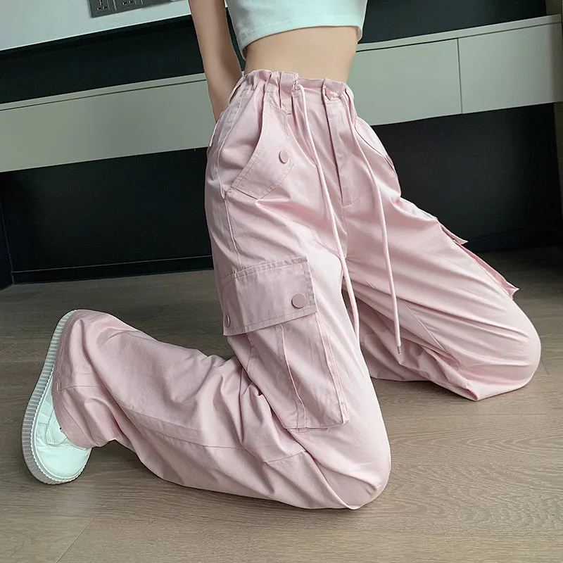 Trendy Low-Waisted Cargo Pant Featuring Whiskering and Flap Pockets