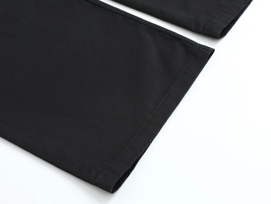 Trendy Low-Waisted Cargo Pant Featuring Whiskering and Flap Pockets
