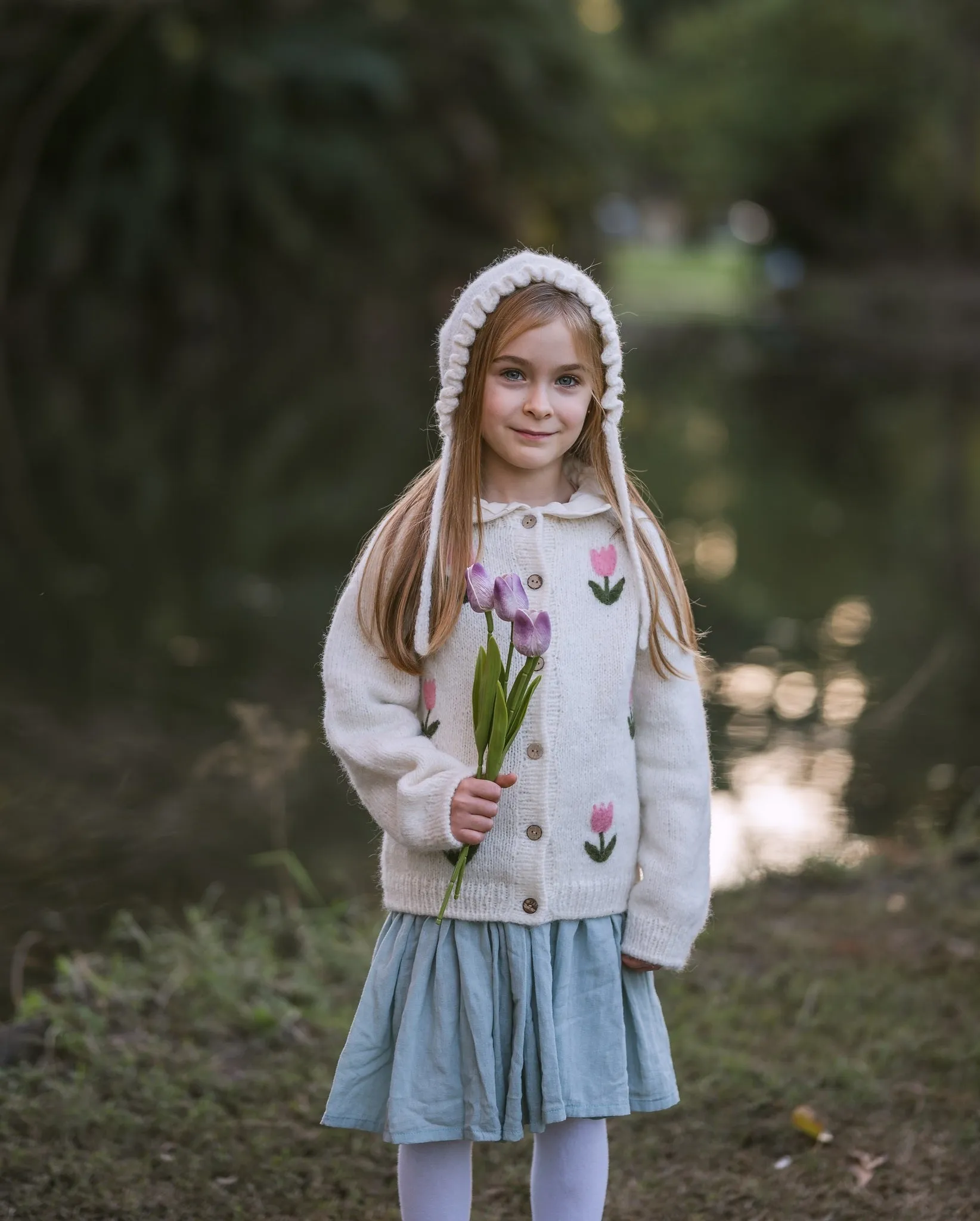 Tulips Cardigan | Off white