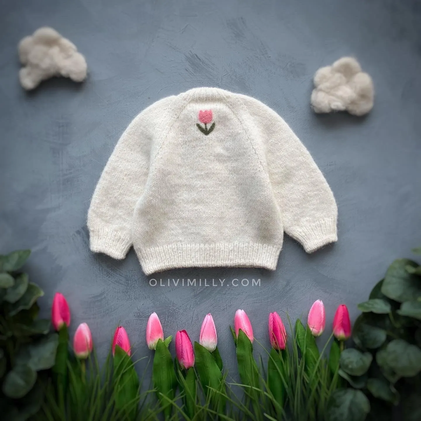 Tulips Cardigan | Off white