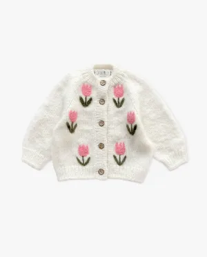 Tulips Cardigan | Off white
