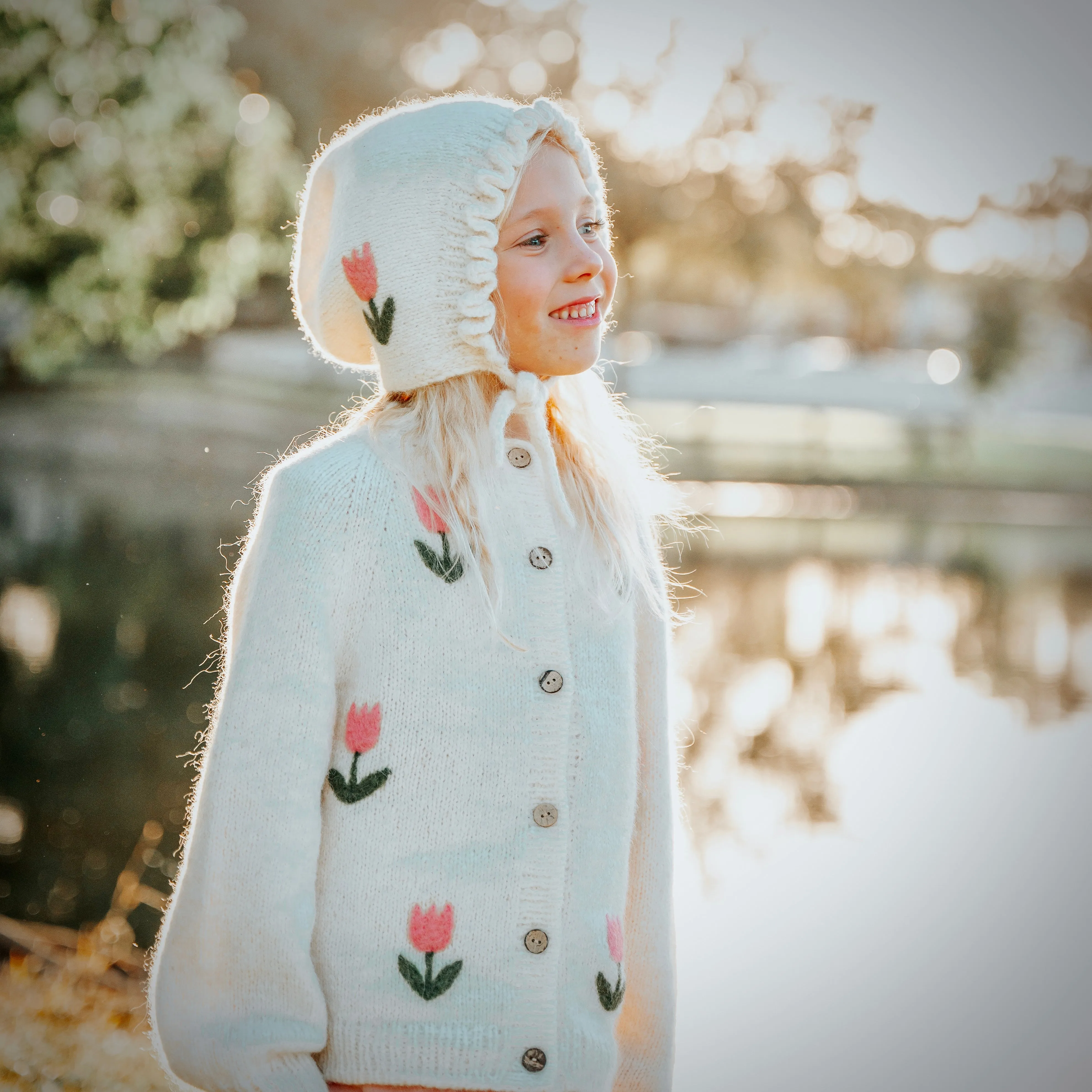 Tulips Cardigan | Off white