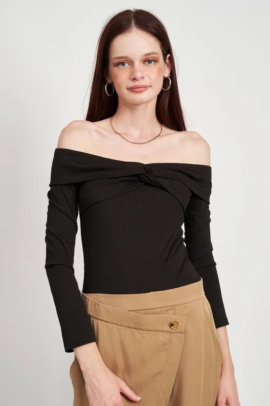 Twisted Off The Shoulder Bodysuit