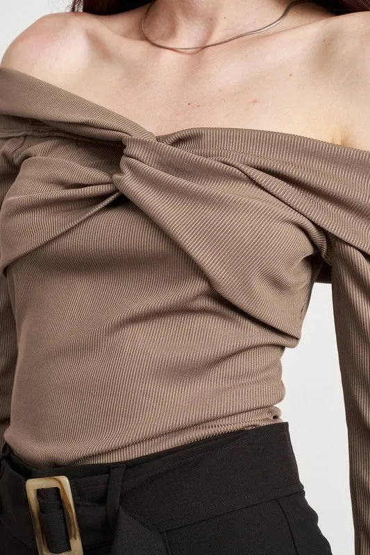 Twisted Off The Shoulder Bodysuit
