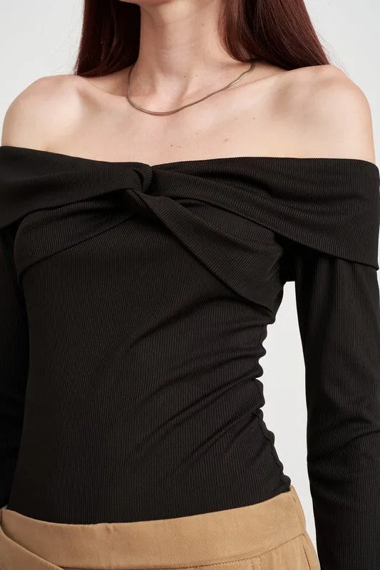 Twisted Off The Shoulder Bodysuit