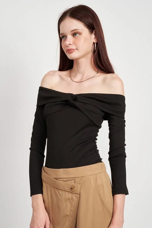 Twisted Off The Shoulder Bodysuit