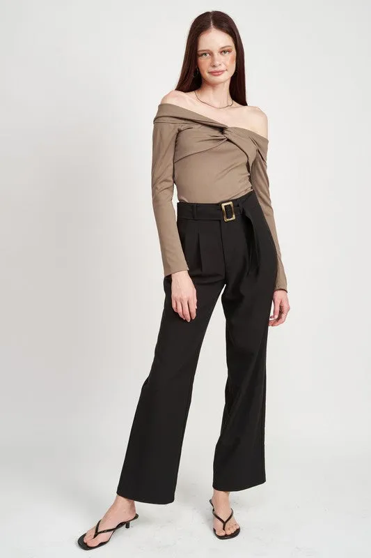 Twisted Off The Shoulder Bodysuit