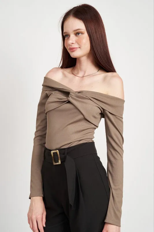 Twisted Off The Shoulder Bodysuit