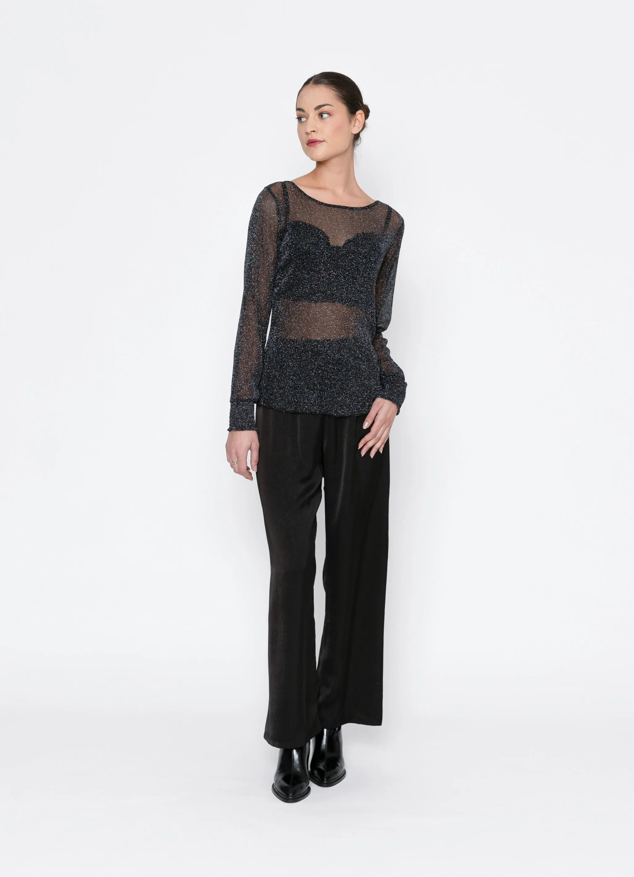 Two by Two Solari Top - Silver Lurex