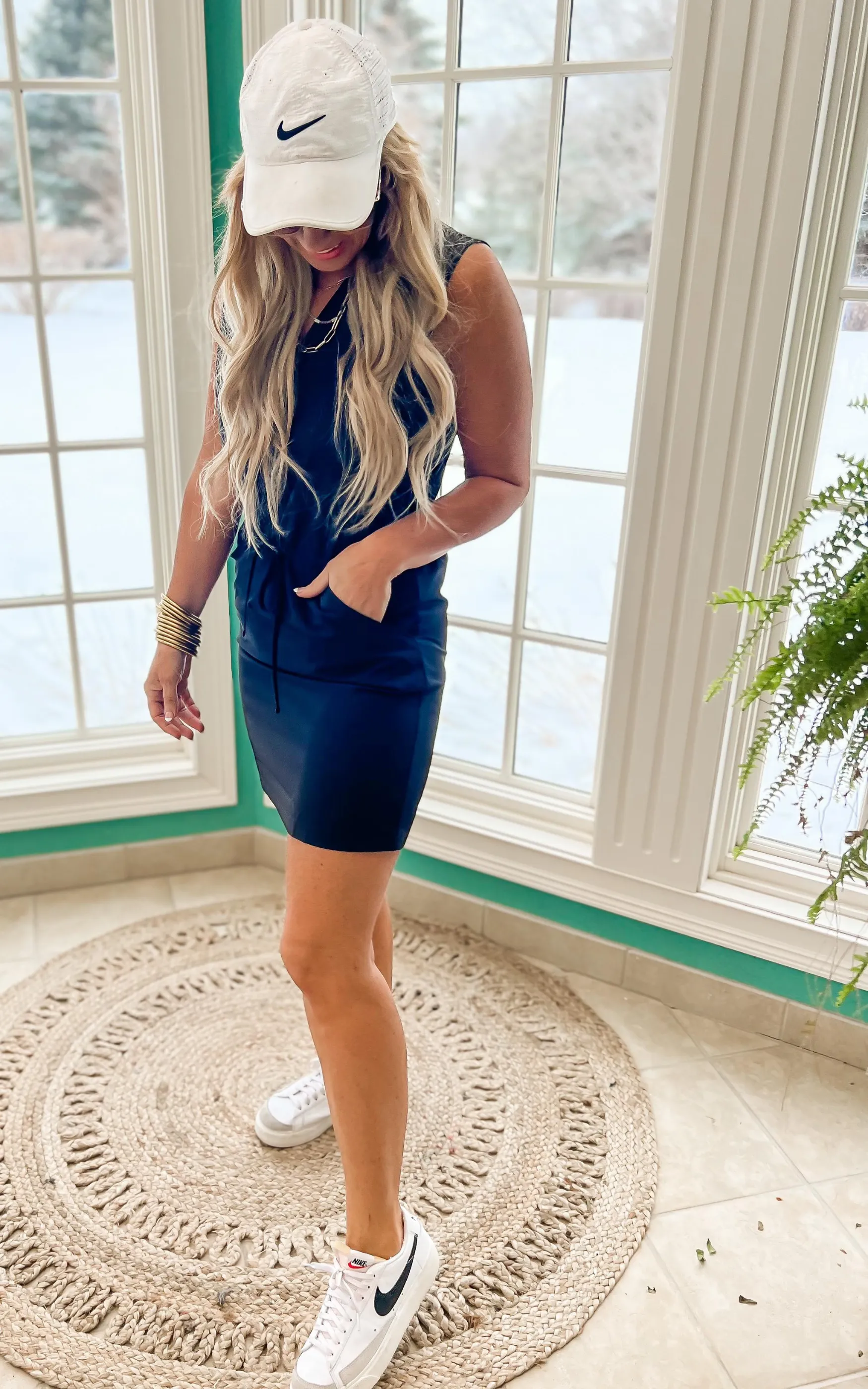 V-Neck Active Dress by Mono B - Final Sale