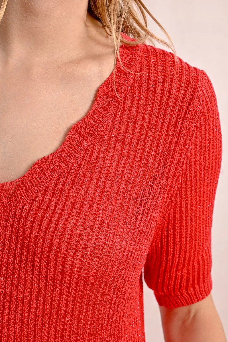 V-NECK KNIT SWEATER