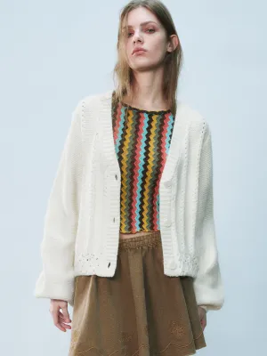 V-Neck Knitted Cardigans