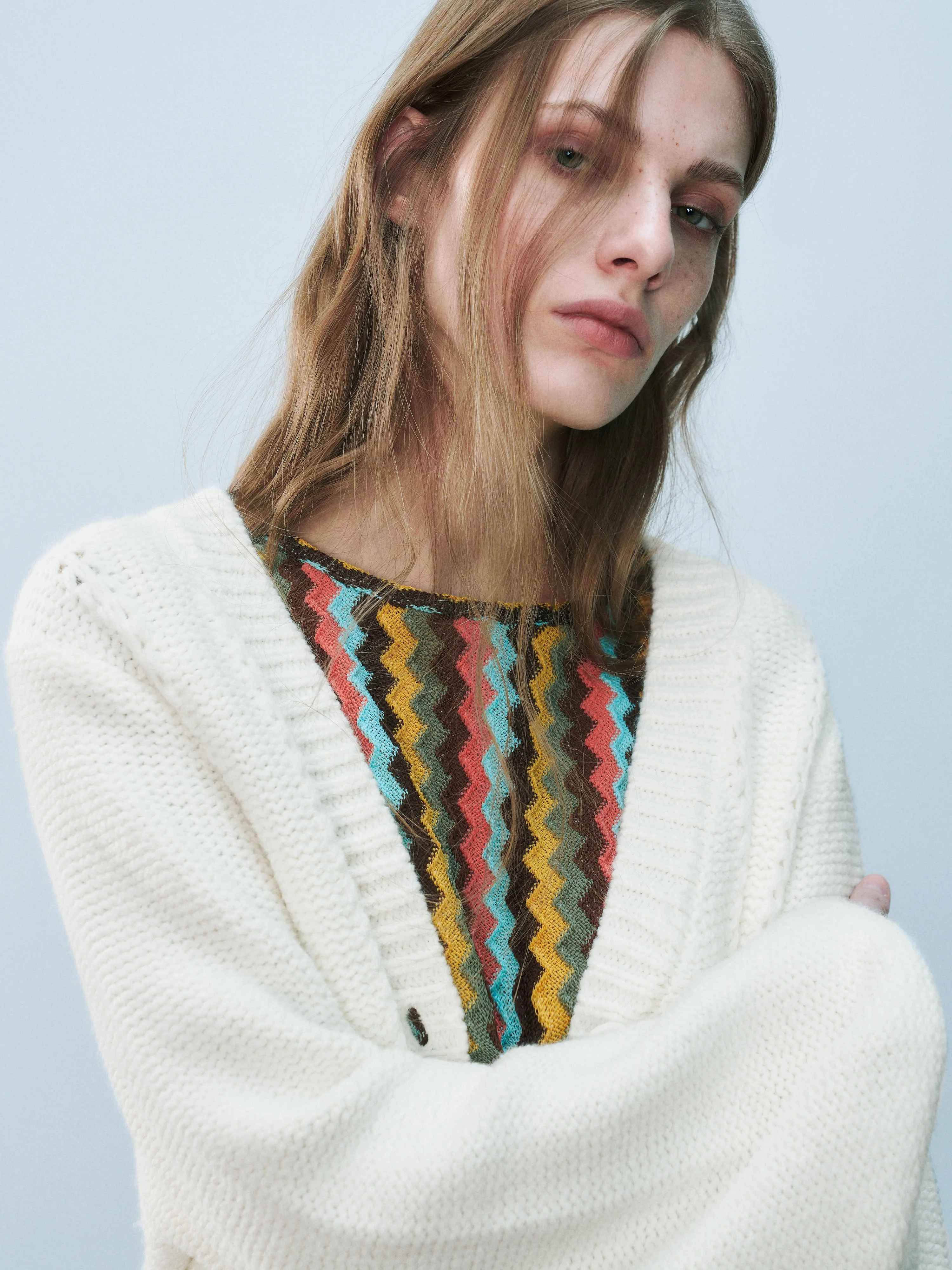 V-Neck Knitted Cardigans