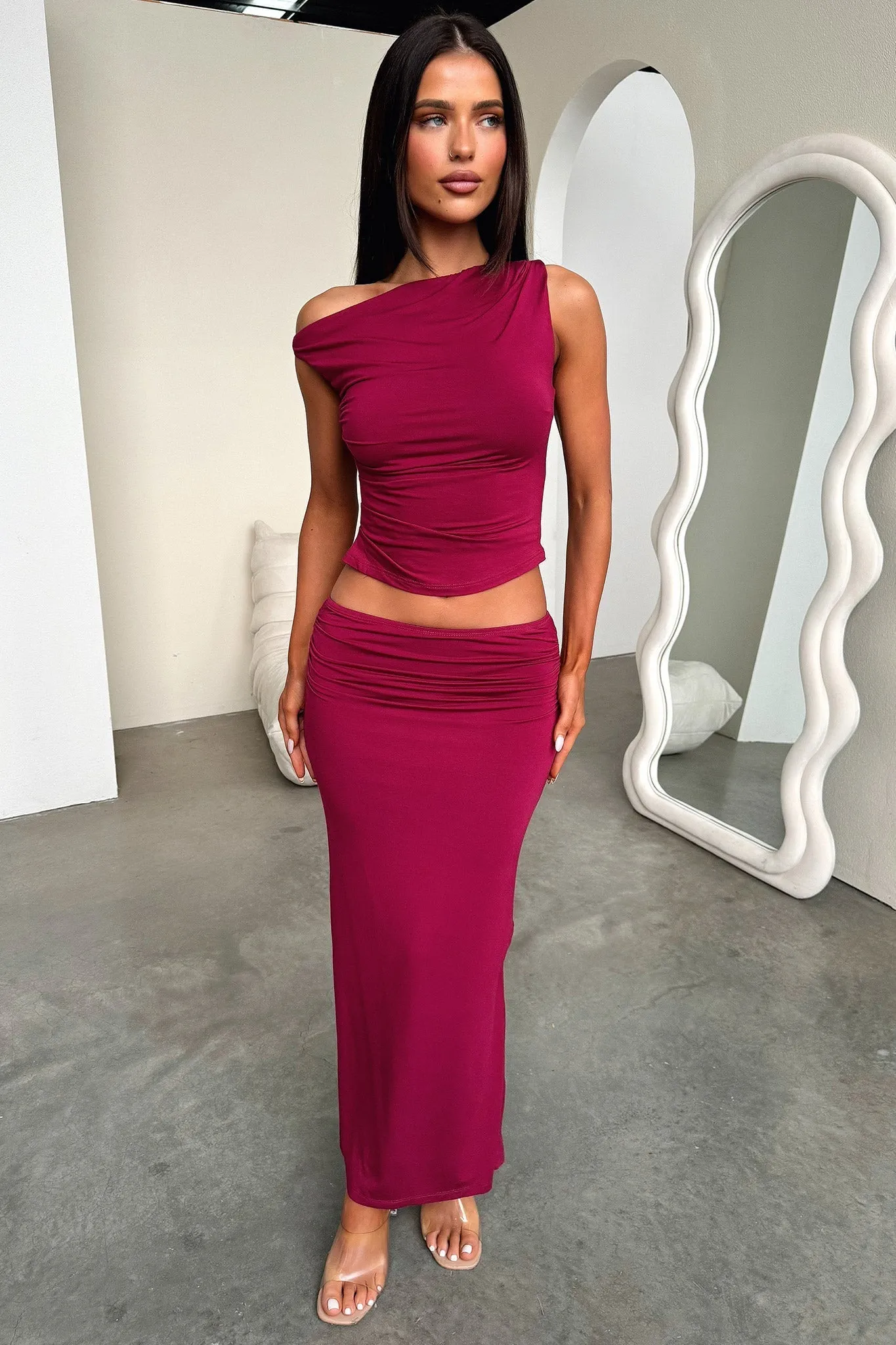 Vamika Top - Burgundy