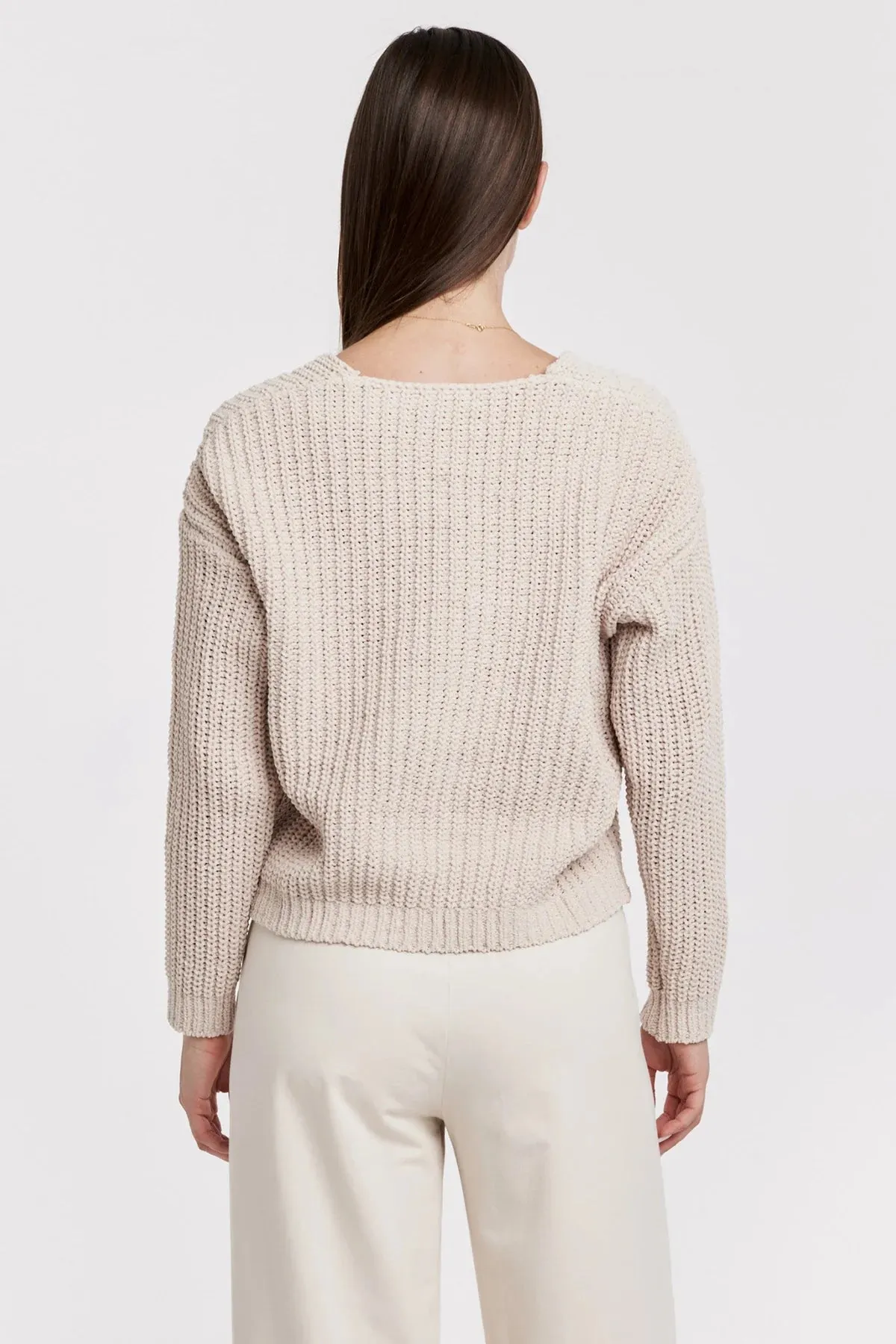 Vania Drop Shoulder V-Neck Sweater