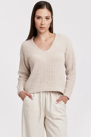 Vania Drop Shoulder V-Neck Sweater