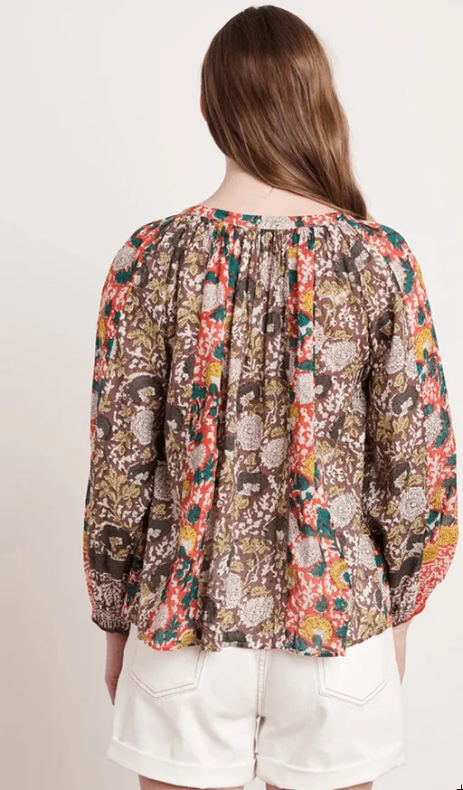Velvet - Paz Raglan top in Multi