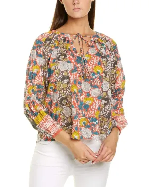 Velvet - Paz Raglan top in Multi