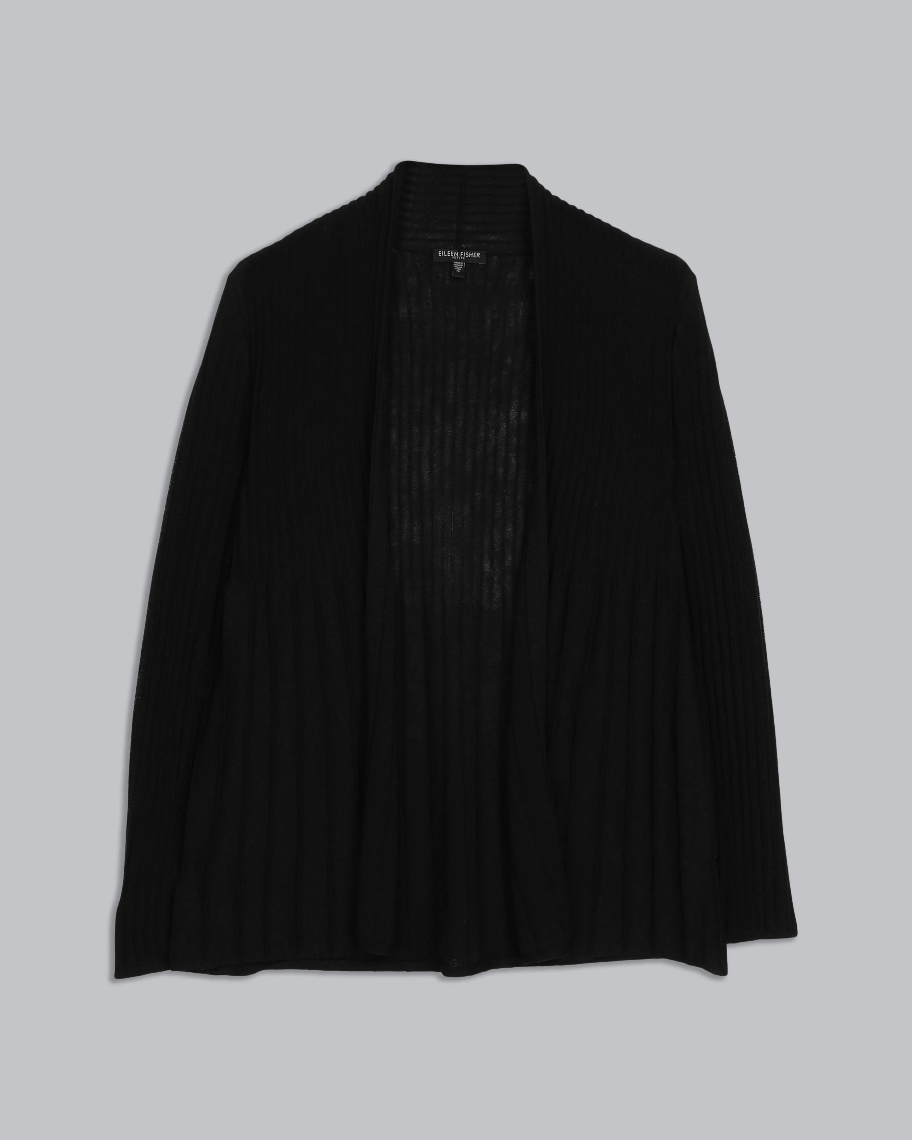 Washable Wool Rib Release Pleat Cardigan