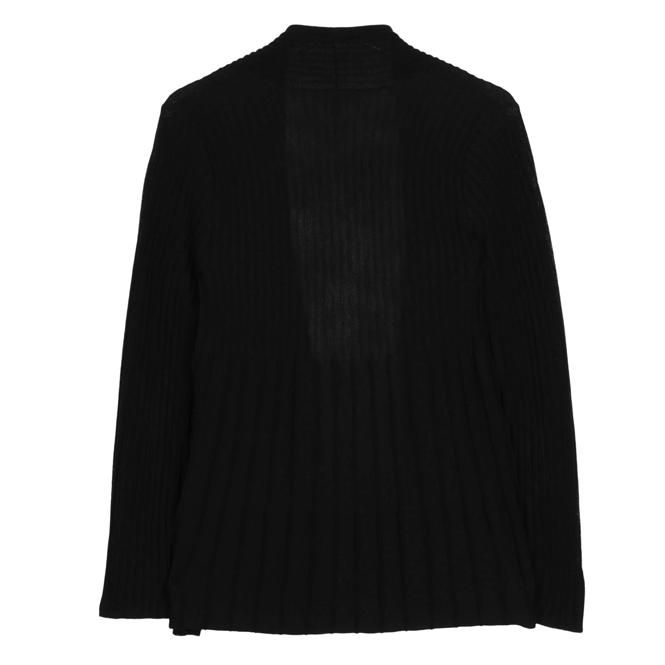 Washable Wool Rib Release Pleat Cardigan
