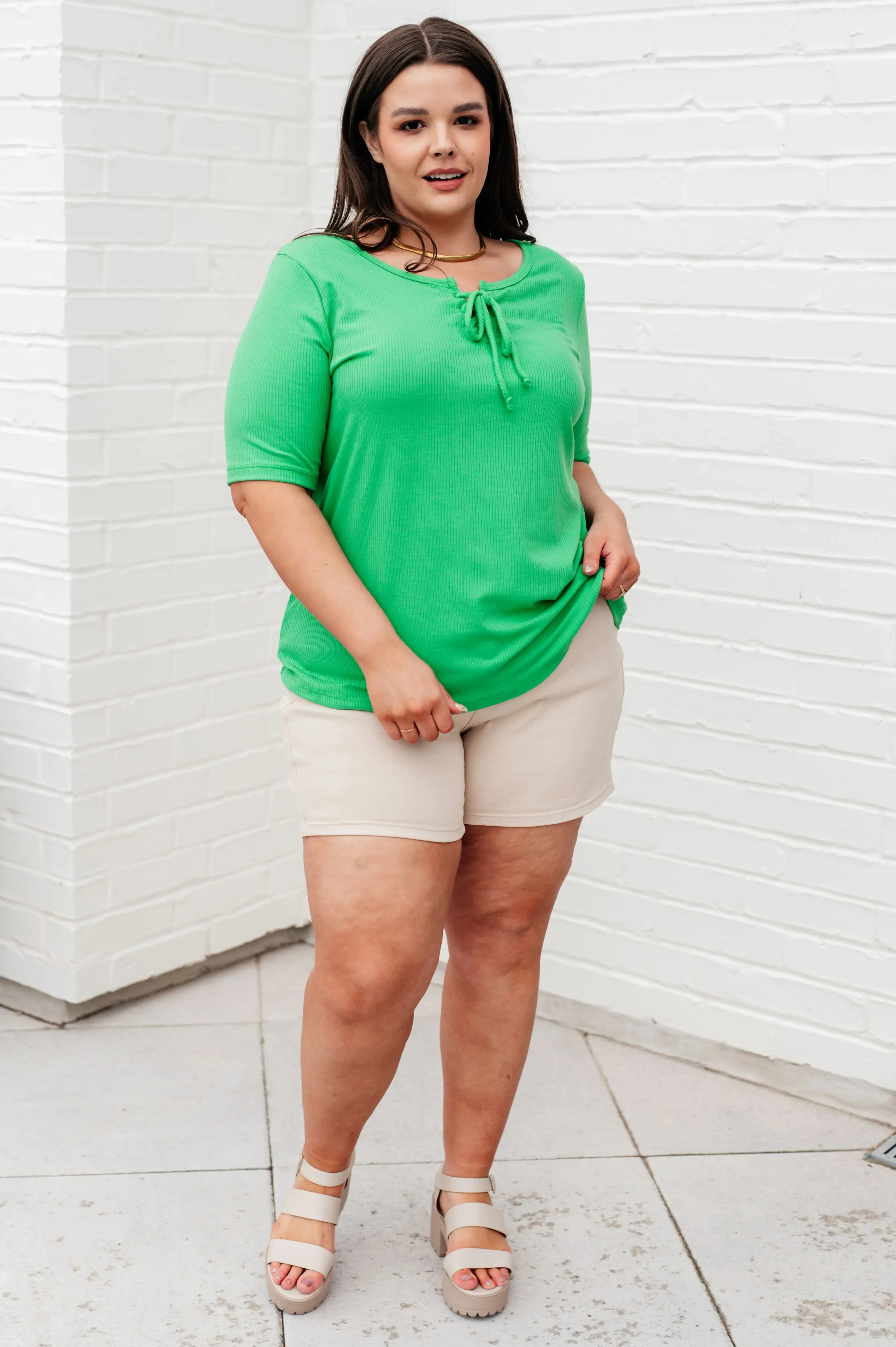White Birch Fill Your Heart Scoop Neck Top
