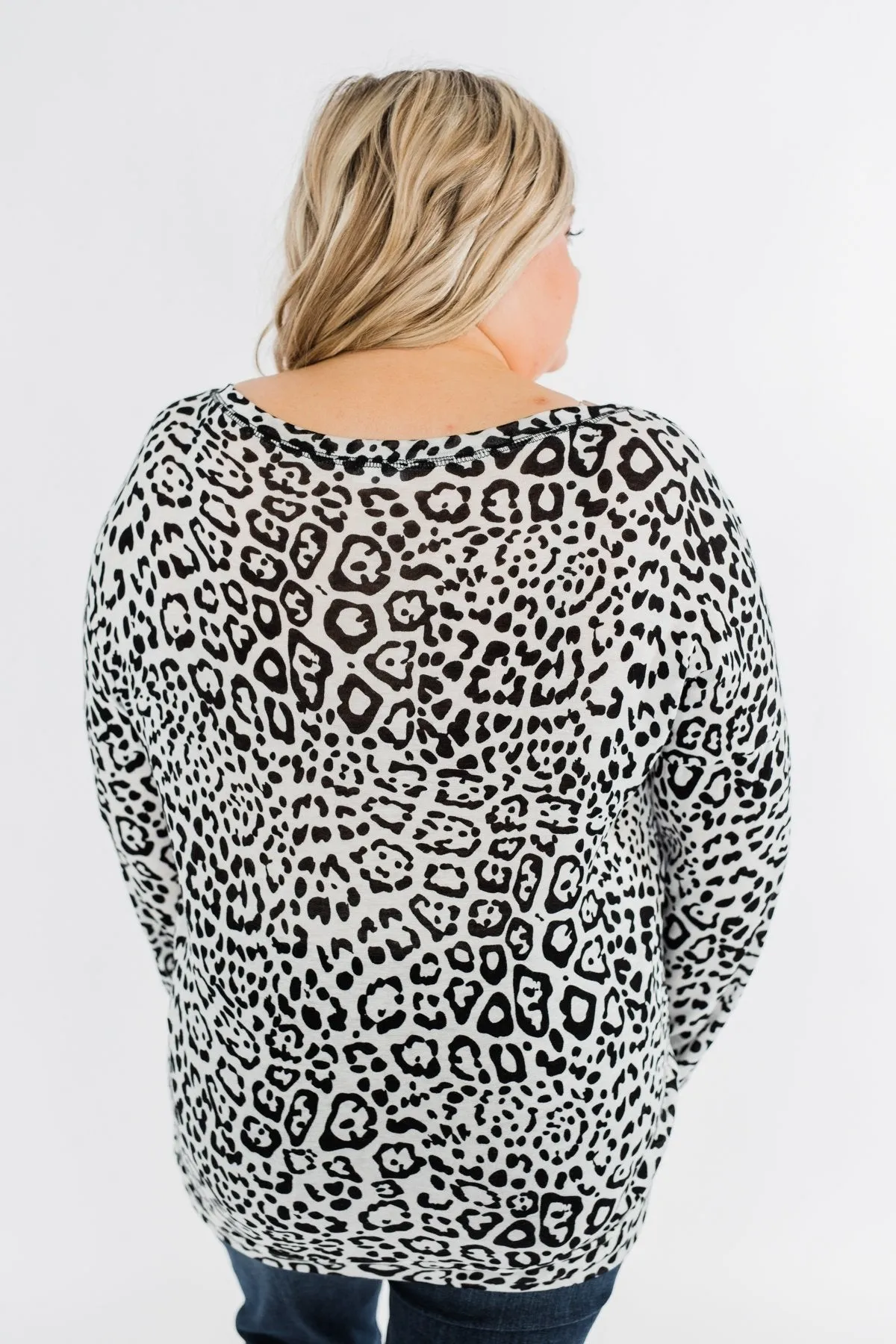 Wild About You Animal Print Top- Off White & Black