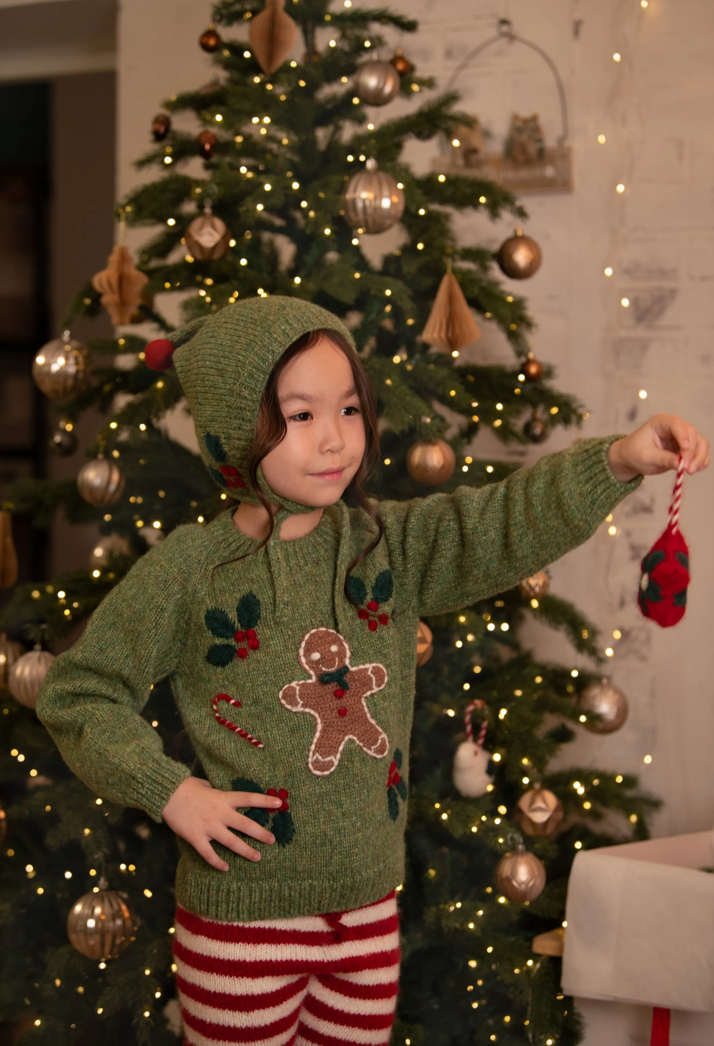 Winter Fairy Tale jumper | Moss Green