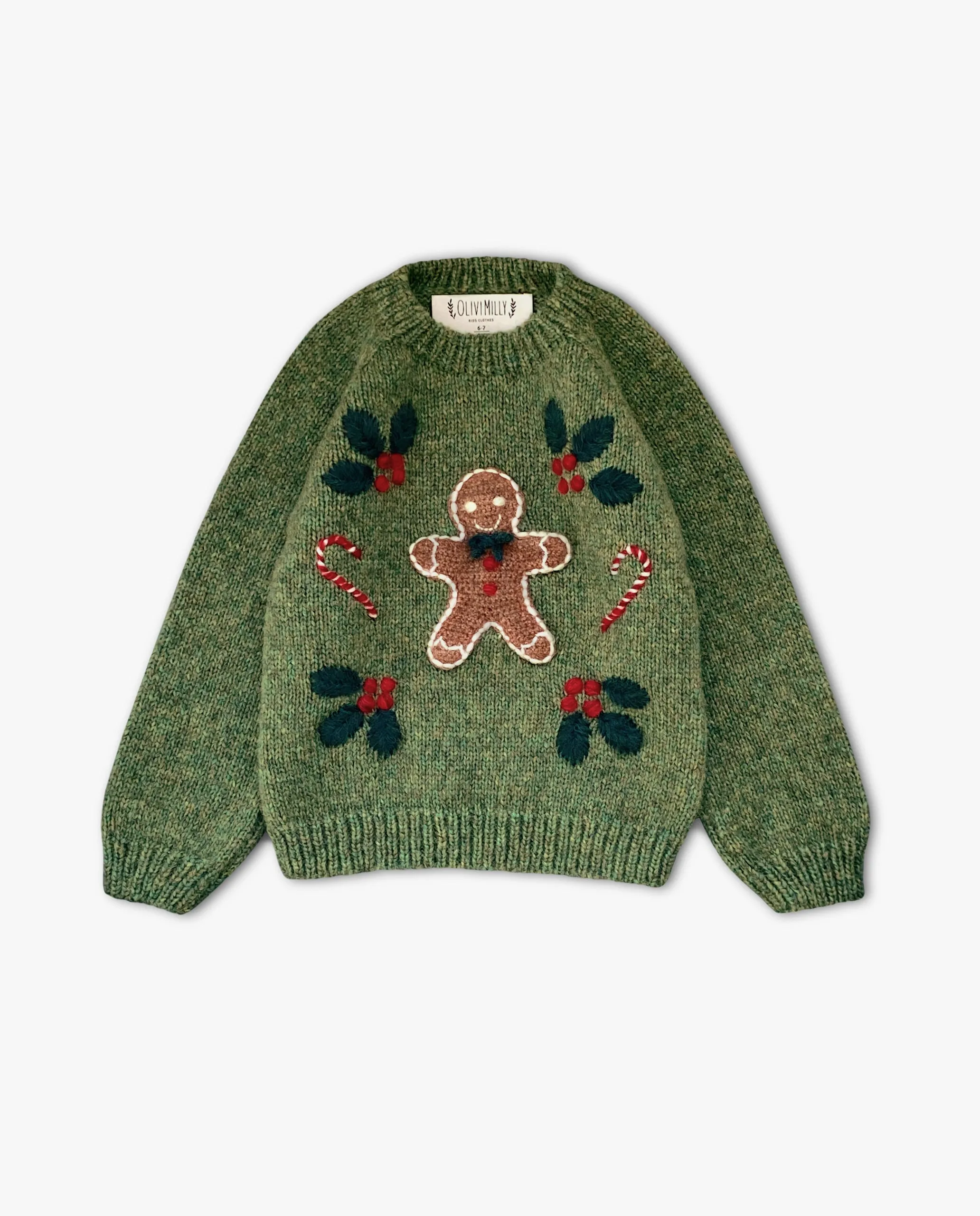 Winter Fairy Tale jumper | Moss Green