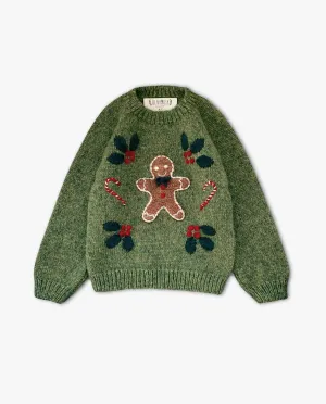 Winter Fairy Tale jumper | Moss Green