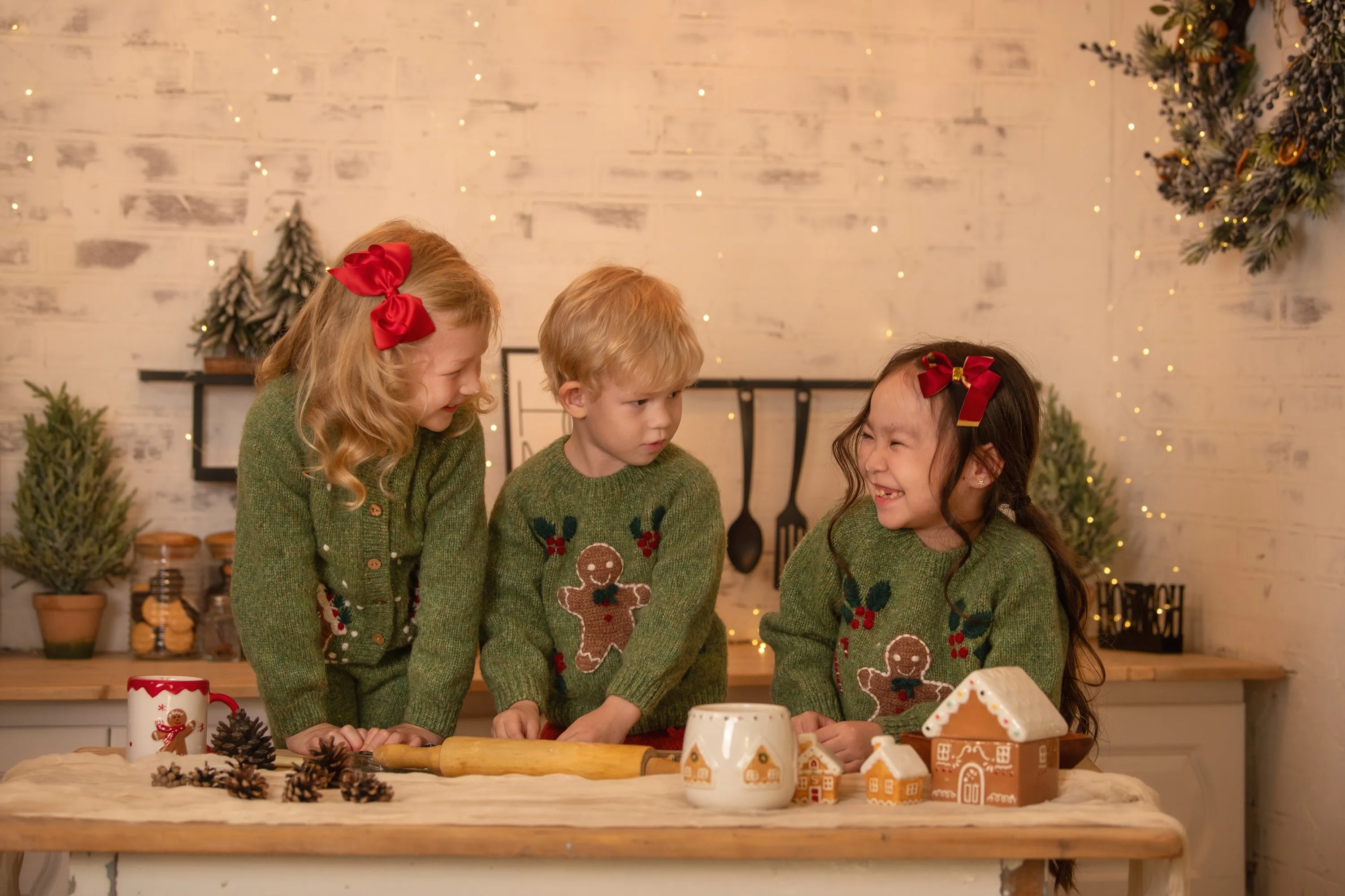 Winter Fairy Tale jumper | Moss Green