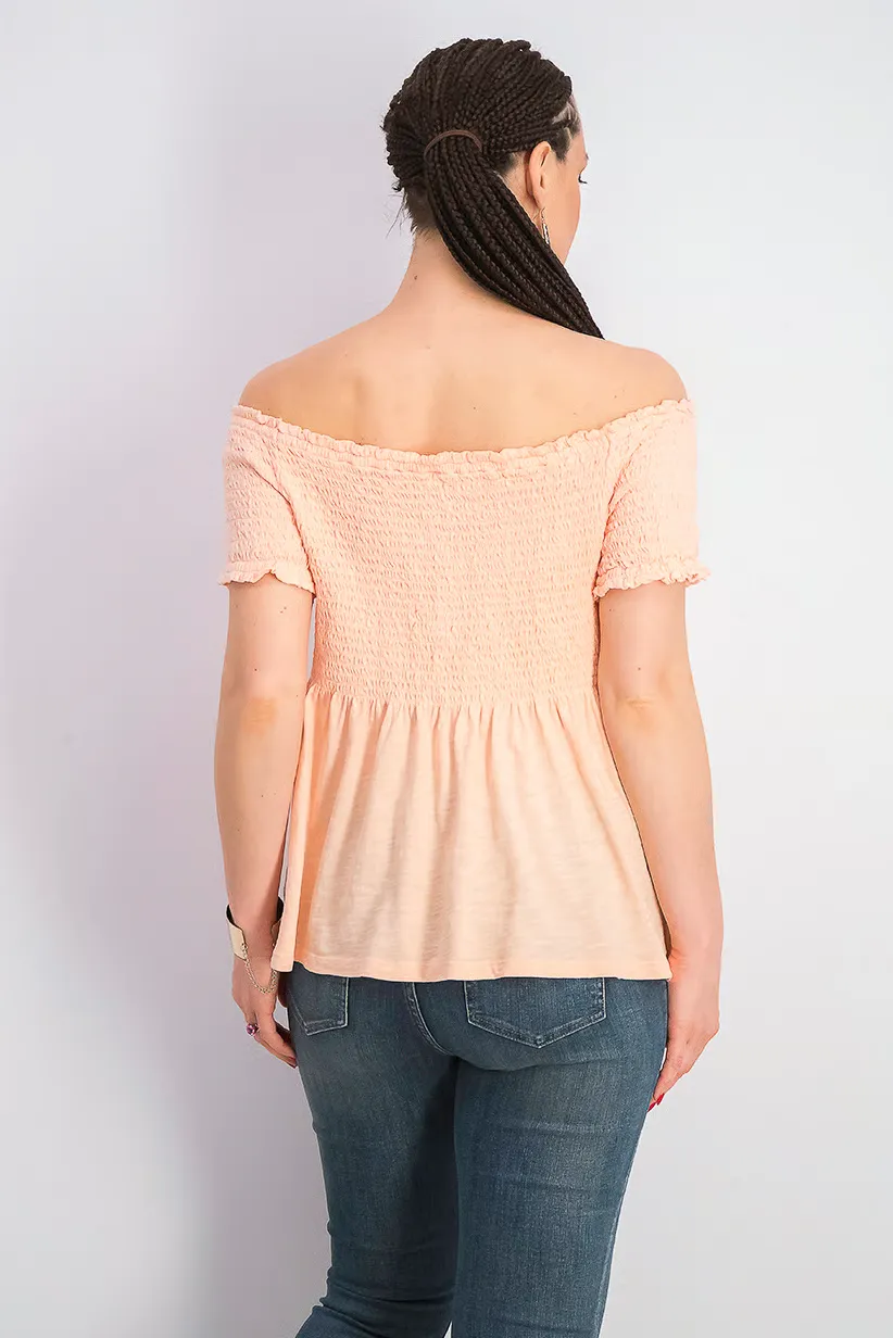 Women Off,The,Shoulder Tops, Coral Brand: Old navy