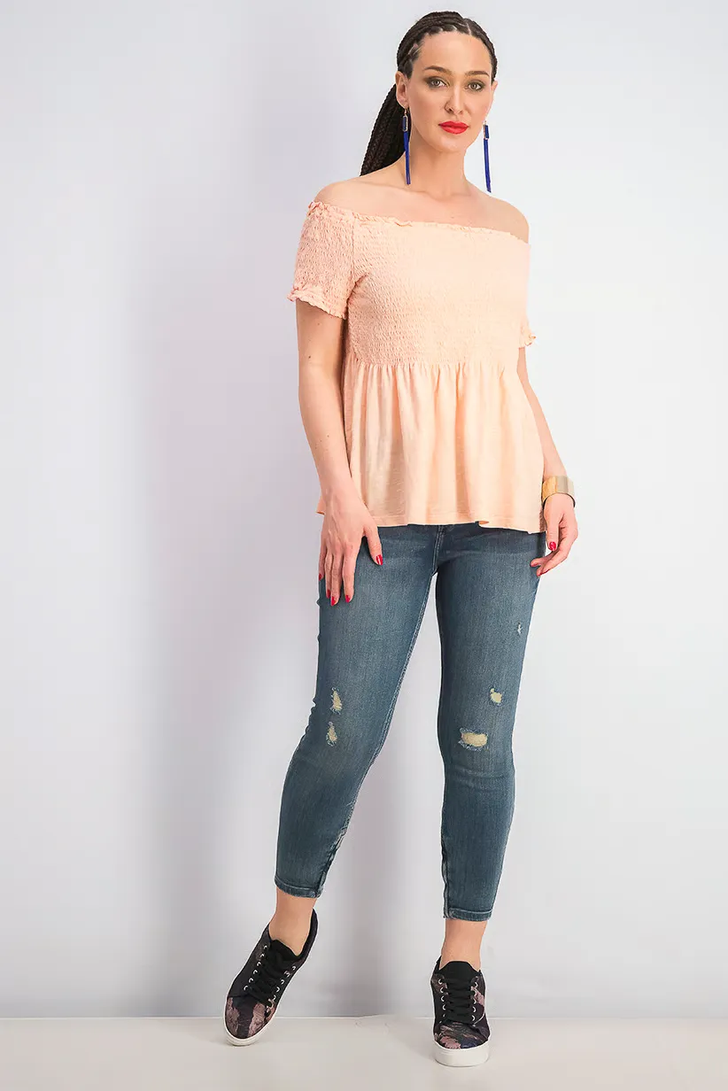 Women Off,The,Shoulder Tops, Coral Brand: Old navy