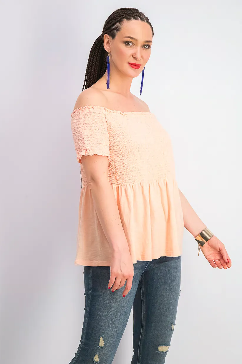 Women Off,The,Shoulder Tops, Coral Brand: Old navy